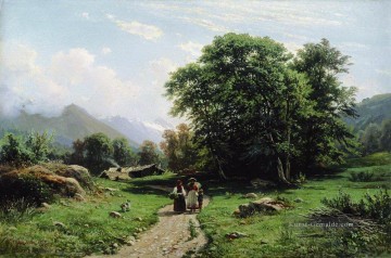 Ivan Ivanovich Shishkin Werke - Schweizer Landschaft 1866 Iwan Iwanowitsch